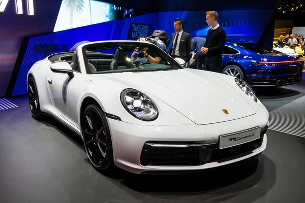 Porsche 911 Carrera Coupe Spor Arabası Frankfurt Iaa Motor Show — Stok fotoğraf