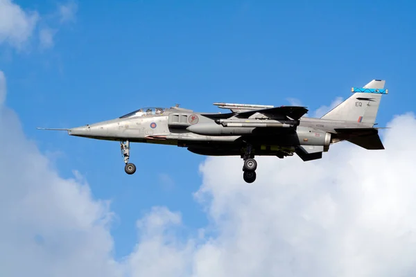 Britse Royal Air Force Sepecat Jaguar Straaljager Komt Aan Vliegbasis — Stockfoto
