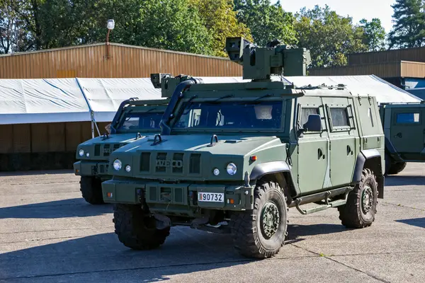 Armia Belgijska Iveco Lmv Lekki Pojazd Wielozadaniowy Bazie Kleine Brogel — Zdjęcie stockowe