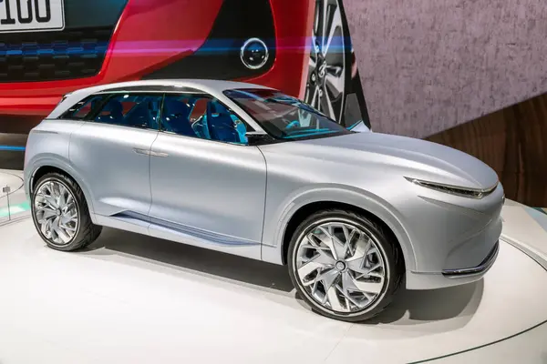 Hyundai Fuel Cell Hidrógeno Concept Car 87º Salón Internacional Del Imagen De Stock