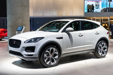 Jaguar F-Pace car at the Frankfurt IAA Motor Show. Germany - September 11, 2019. clipart