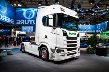 Scania 660S V8 (2025) truck at the Hannover IAA Transportation Motor Show. Hannover, Germany - September 16, 2024 clipart