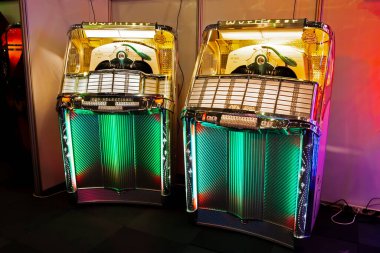  Vintage Wurlitzer 2000 Centennial music jukebox. Eindhoven, The Netherlands- Oct 15, 2011 clipart