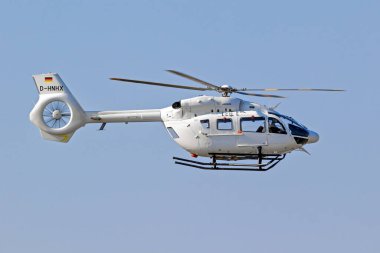 Airbus Helicopters H145 helicopter in flight. Kleine-Brogel, Belgium - Sep 20, 2024 clipart