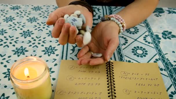 Numérologie Divination Sur Les Nombres Date Naissance Concentration Sélective Les — Video