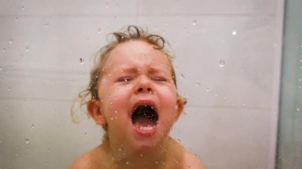 Das Kind Weint Selektiver Fokus Kind — Stockvideo
