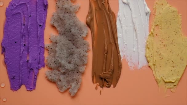 化粧品の異なる臭い 選択的フォーカス — ストック動画