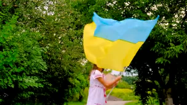 Nakışlı Gömlek Giymiş Bir Çocuk Ukrayna Vatanseverleri Seçici Odaklanma Çocuk — Stok video