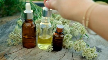 Kereste özü şişede. Seçici odaklanma. Doğa.