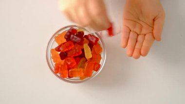 Jöleli çocuk. Seçici odaklanma. çocuk.