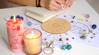 Astroloji ve numeroloji aksesuarları. Seçici odaklanma. insanlar.