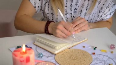 Astroloji ve numeroloji aksesuarları. Seçici odaklanma. insanlar.