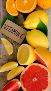 C vitamini ve narenciye. Seçici odaklanma. yiyecek.