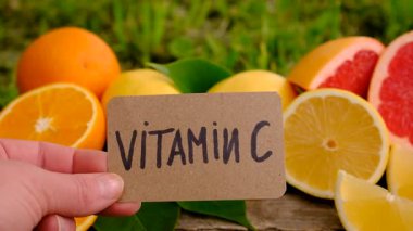 C vitamini ve narenciye. Seçici odaklanma. yiyecek.