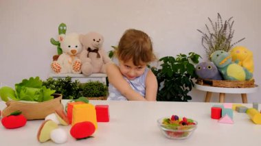 Reçelli çocuk. Seçici odaklanma. çocuk.