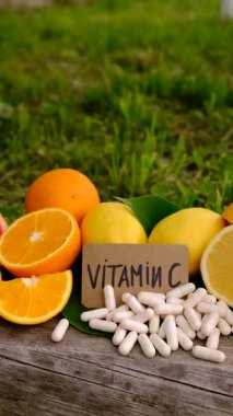 C vitamini ve narenciye. Seçici odaklanma. yiyecek.