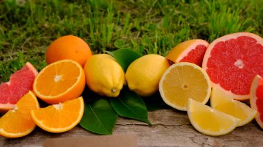 C vitamini ve narenciye. Seçici odaklanma. yiyecek.