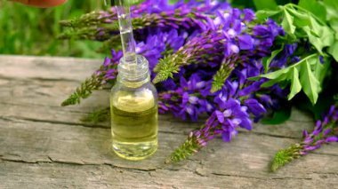 Azgın keçi ağacı alternatif ilaç çıkartır. Seçici Odaklanma. Doğa.