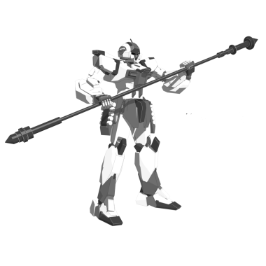 Ghost Stryker Defender Class Custom Mobile Suit Mech Designed for Defensive and Offensive Piloted Battle. clipart