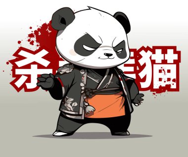 Katil panda tasarımları Anime 'den esinlenilir ama arka planda 