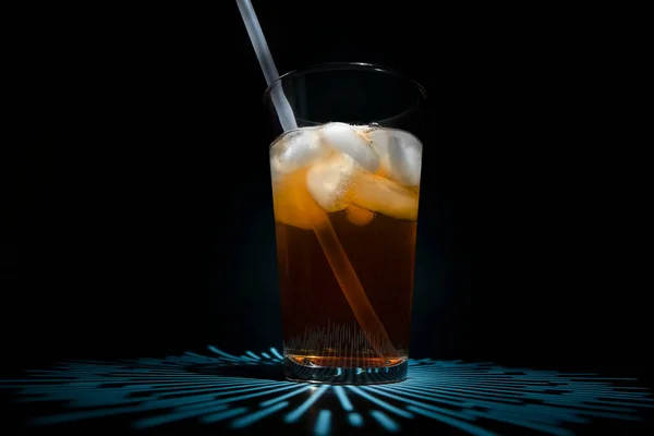 Ice Tea Glass Reusable Straw Planet — Stock Photo, Image