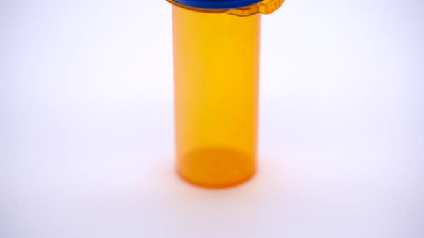 注射器医薬品ブースターのためのCovidの卑しいショットパンデミック薬白の背景 — ストック動画