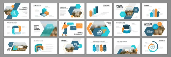 Vorlagenset Für Geschäftspräsentation Und Infografik Hintergrund Der Keynote Präsentation Design — Stockvektor