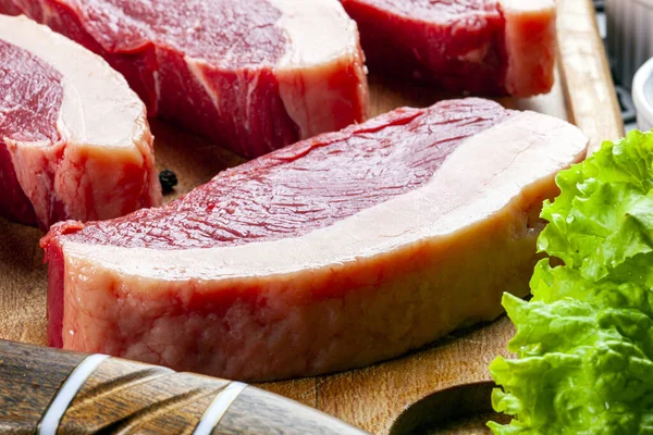 Picanha Brasileira Carne Crua Angus — Fotografia de Stock