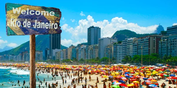 Welcome Rio Janeiro Copacabana — Stock Photo, Image