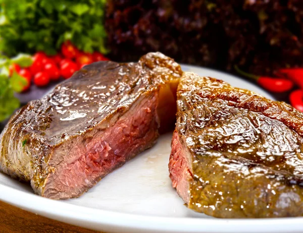 Szeletelt Grillezett Steak Picanha — Stock Fotó