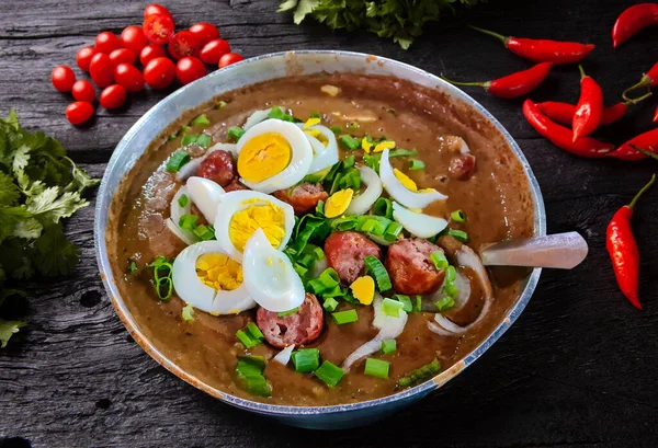 Bean Tutu Traditionell Mat Från Delstaten Minas Gerais Brasilianskt Kök — Stockfoto