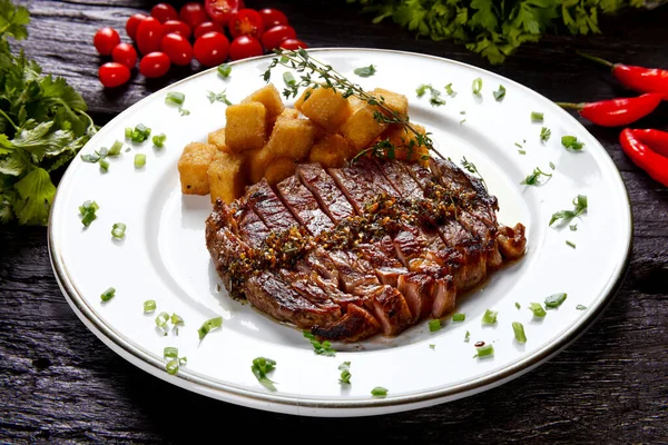 Flank Steak Nourriture Viande Barbecue — Photo