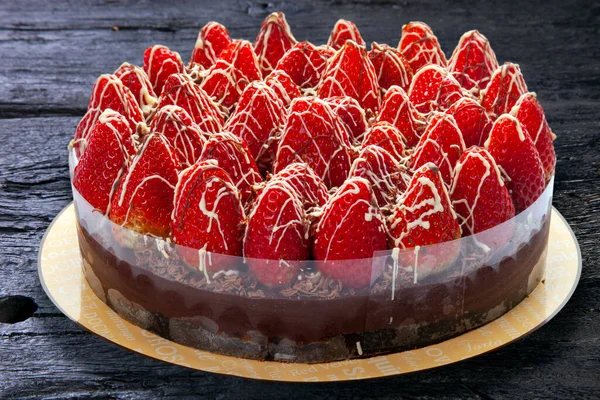 Tort Ciocolată Căpșuni — Fotografie, imagine de stoc