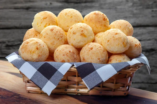 Cheese Bread Basket Brazilian Snack — 스톡 사진