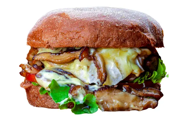 Handgemachter Gourmet Burger Stockbild