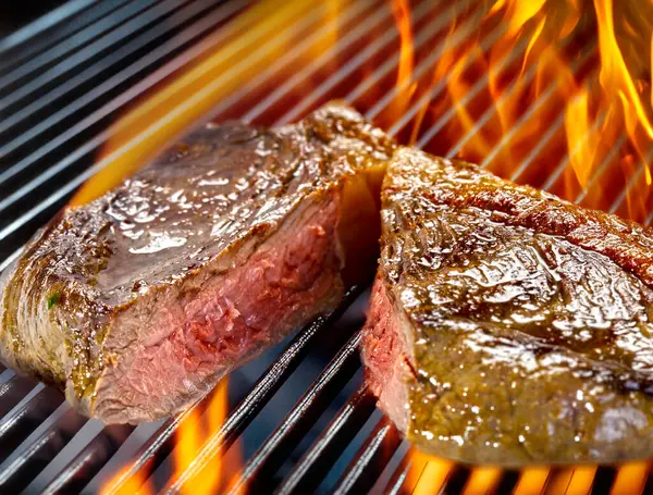 Szeletelt Grillezett Steak Picanha Stock Kép