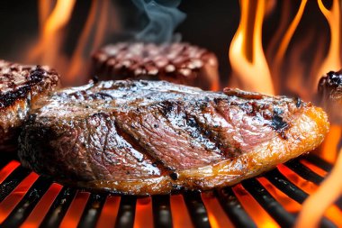 Barbekü biftek picanha, yemek.