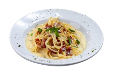 Spaghetti Carbonara italian food clipart