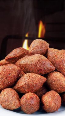 Geleneksel Arap yemekleri, Ramazan Kareem, yakın çekim. Geleneksel Türk tatlıları