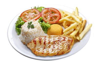 Pilavlı Picanha patatesi, şeffaf arka plan.