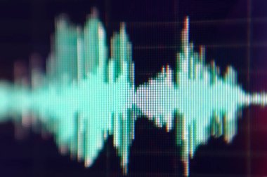 Sismogram. Dalga biçimi. Oscilloscope. Müzik dengeleyicisi. Ses dalgası. Radyo Frekansı Soyut yakın plan fotoğraf arkaplan kopyalama uzayı
