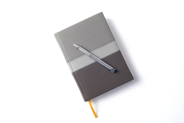 Casual Notebook Schelude Λευκό Φόντο Διαχωρισμένο — Φωτογραφία Αρχείου