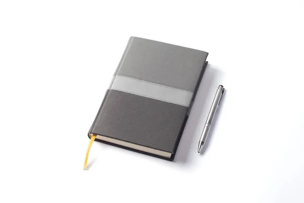 Casual Notebook Schelude Whitebackground Separados —  Fotos de Stock