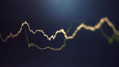 Sismogram. Dalga biçimi. Oscilloscope. Müzik dengeleyicisi. Ses dalgası. Radyo Frekansı Soyut yakın plan fotoğraf arkaplan kopyalama uzayı