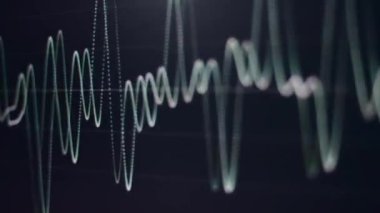 Sismogram. Dalga biçimi. Oscilloscope. Müzik dengeleyicisi. Ses dalgası. Radyo Frekansı Soyut yakın plan fotoğraf arkaplan kopyalama uzayı