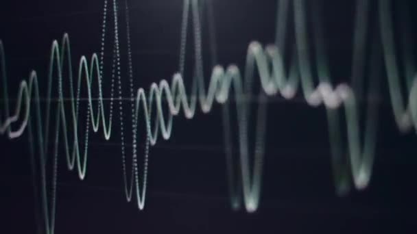 Sismogram Dalga Biçimi Oscilloscope Müzik Dengeleyicisi Ses Dalgası Radyo Frekansı — Stok video