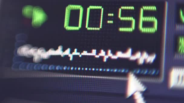 Reproductor Música Forma Onda Osciloscopio Ecualizador Musical Onda Sonido Radio — Vídeos de Stock