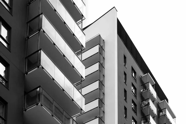 Casas Monocromáticas Minimalistas Residências Elegantes Contemporâneas Design Moderno Simplicidade Arquitetura — Fotografia de Stock