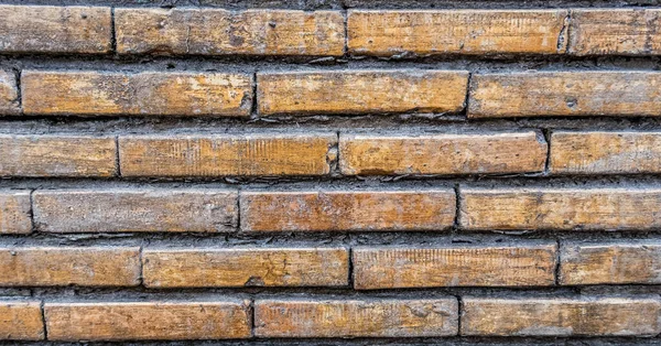 Kahverengi Yıpranmış Tuğla Duvar Pürüzsüz Desen Arkaplan — Stok fotoğraf