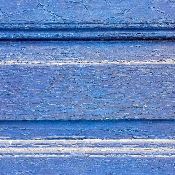 Superficie Rugosa Legno Verniciato Blu Vicino Vibrante Texture Monocromatica — Foto Stock